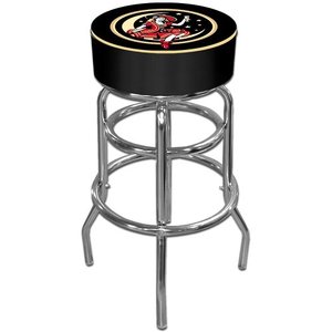 lot 1100151 image: Miller High Life Girl in the Moon Padded Swivel Bar Stool