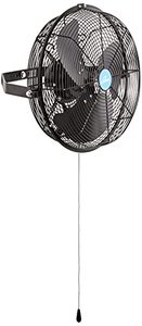 lot 1100199 image: iLIVING Wall Mounted Variable 14 Inches Speed IndoorOutdoor Weatherproof Fan, Industrial grade for Patio, Greenhouse, Garage, Workshop, and Loading Dock, 2473 CFM, Black