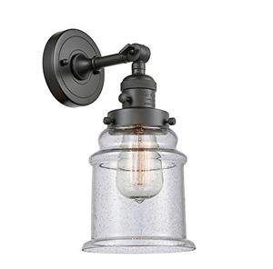lot 1100302 image: Innovations 203SW-OB-G184 1 Light Sconce with a High-Low-Off Switch, Oil Rubbed Bronze