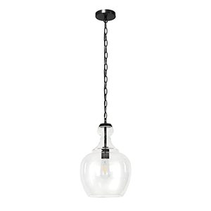 lot 1100307 image: Verona 11 Wide Pendant with Glass Shade in Blackened BronzeClear