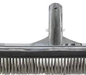 lot 1100344 image: 18Inch Aluminum Back Swimming Pool Algae Brush with Stainless Steel Bristles