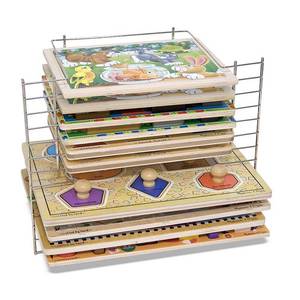 lot 1100226 image: Melissa and Doug Kids Deluxe Wire Puzzle Rack