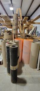 lot 29886 image: 38in x 100in Ram Board Temporary Floor Protection, Asphalt Saturated Organic Felt, and More
