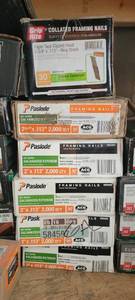 lot 10511 image: 6 Boxes of Galvanized Framing Nails - Paslode and Grip Rite