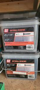 lot 10513 image: 2 Buckets of Grip Rite Phosphate Coated Drywall Screws