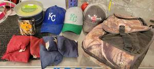 lot 10580 image: Cabelas Trail Tamer Gear, KC Hats, Water Bottle, and More