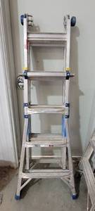 lot 10594 image: 17ft Werner Multi Position Ladder W Powerlite Rails