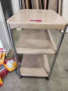 lot 10634 image: Metal Utility Kart with Electric Outlet