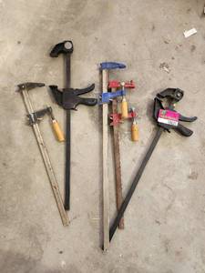 lot 10635 image: Lot of 5 Bar Clamps