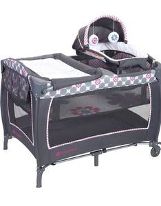 lot 4399 image: Baby Trend Lil Snooze Deluxe 2 Nursery Center, Daisy Dots