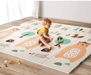 lot 4415 image: UANLAUO Baby Play Mat, 71 x 79 Large Baby Mat for Floor, Foldable Playmats for Babies and Toddlers, Waterproof Foam Play Mat, Kids Play Mat with Travel Bag, Play & Tummy Time, Indoor & Outdoor Use