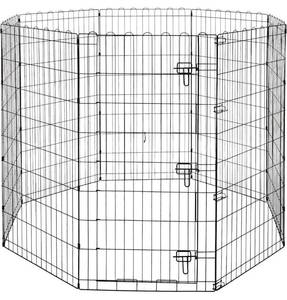 lot 4438 image: Amazon Basics Foldable Metal Dog and Pet Exercise Playpen, XS to L Size, With or Without Door