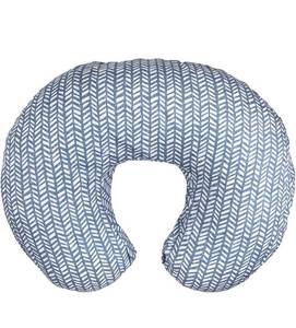 lot 4456 image: Boppy Nursing Pillow and Positioner Original  Blue Herringbone  Breastfeeding, Bottle Feeding, Baby Support  with Removable Cotton Blend Cover  Awake-Time Support