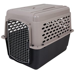 lot 4462 image: Petmate Vari Kennel Heavy-Duty Dog Travel Crate No-Tool Assembly, 36 Long, 50-70 lb, TaupeBlack