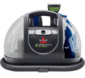 lot 4487 image: Bissell Little Green Pet Deluxe Portable Carpet Cleaner, 3353, GrayBlue