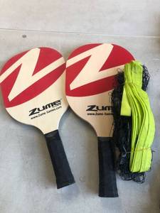 lot 4493 image: Zume Games pickle ball paddles and nets only