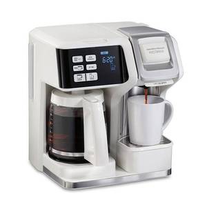 lot 4496 image: Hamilton Beach - FlexBrew 2-Way Coffee Maker - WHITE