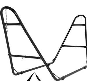 lot 4510 image: UEAKPIC Hammock Stand Only, 550 Pound Capacity Steel Hammock Stand 2 Person Heavy Duty Fit 9-13Ft Long Hammocks, Portable Hammock Frame