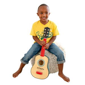 lot 4511 image: KidKraft Lil Symphony Wooden Play Guitar Kids Musical Instrument Toy with Real Strings