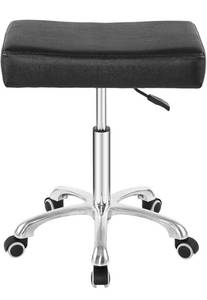 lot 4548 image: Rolling Swivel Stool Height Adjustable with Wheels Heavy Duty for Office Home Desk Counter Salon (Black)