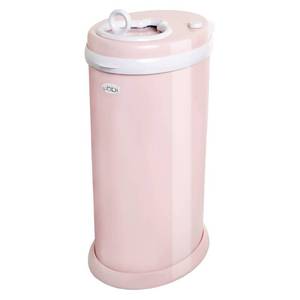 lot 4562 image: Ubbi Steel Odor Locking, No Special Bag Required, Money Saving, Modern Design, Registry Must-Have Diaper Pail, Blush Pink