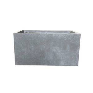 lot 4581 image: 12 x 23 Kante Lightweight Modern Rectangular Outdoor Planter Slate Gray - Rosemead Home & Garden, Inc