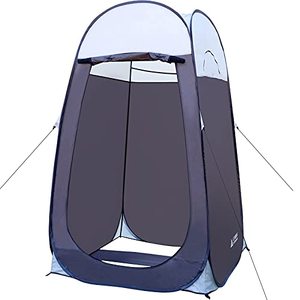 lot 4585 image: Leader Accessories Pop Up Shower Tent Dressing Changing Tent Pod Toilet Tent 4 x 4 x 78(H) Big Size (1Grey)