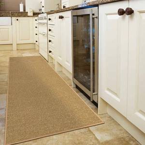 lot 4589 image: Ottomanson Ottohome Collection Non-Slip Rubberback Modern Solid Design 3x10 Indoor Runner Rug, 27 x 910, Beige