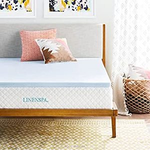 lot 33638 image: Linenspa 2 Inch Gel Infused Memory Foam Mattress Topper, Queen, 2 Inch (B01MYN9K5B)