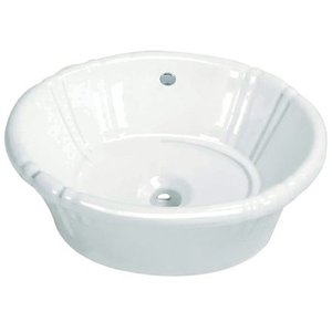 lot 33644 image: Kingston Brass Vintage Vitreous China Oval Drop-In Bathroom Sink with Overflow not broken