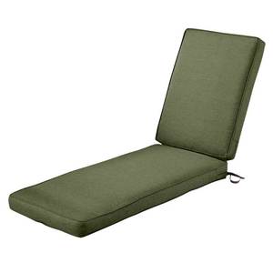 lot 33655 image: 80 x 26 x 3 Montlake Water-Resistant Patio Chaise Lounge Cushion Heather Fern Green - Classic Accessories