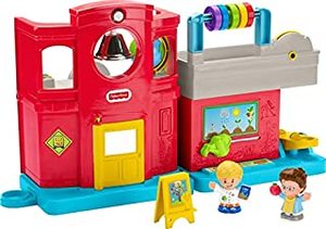 lot 33660 image: Fisher-Price Little People Friendly School, interactive playset with music, sounds and learning phrases for toddlers & preschool kids ages 1-5 years Amazon Exclusive (B09BBNH38H)