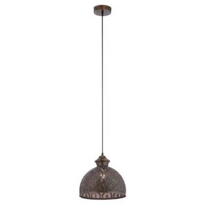 lot 33668 image: River of Goods Anthea 11 in. 1-Light Metal Pendant Lamp with Antique Bronze Bowl Shade