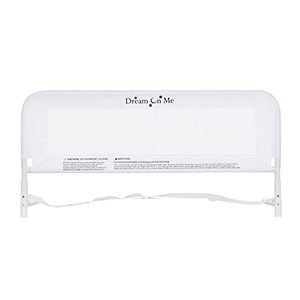 lot 33679 image: Dream On Me Lightweight Mesh Security Adjustable Bed Rail with Breathable Mesh Fabric in White