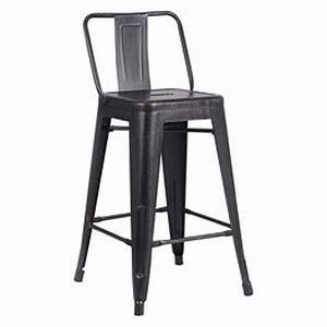 lot 33600 image: christies home living steel stool 24in sanded matte black and brushed gold set of 2