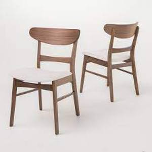 lot 33654 image: light beige dining chair set of 2