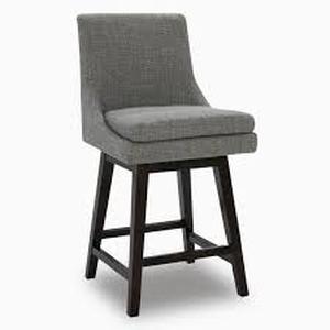 lot 33675 image: stone and beam Elise Upholstered Counter Height Barstool slate 1only