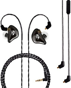 lot 4827 image: Basn professional in ear monitor headphones for studio singers drummers musicians with MMCX connector IEM earphones