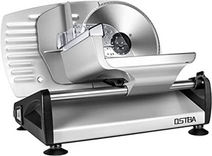 lot 4855 image: Ostba meat slicer 200W electric deli cheese bread slicer adjustable thickness stainless steel blades 2SL518-1