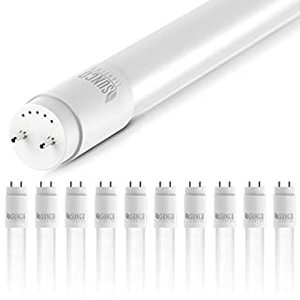 lot 4865 image: Sunco Lighting 9 Pack T8 LED 4FT Tube Light Bulbs Ballast Bypass Fluorescent Replacement, 5000K Daylight, 18W, Frosted Cover, Retrofit, Single Ended Power (SEP), Commercial Grade �� UL (B01CQ2ZKZO)