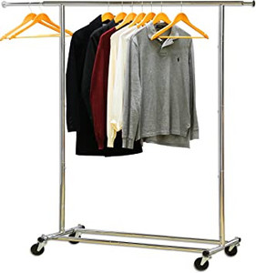 lot 4867 image: Simple Houseware Heavy Duty Clothing Garment Rack, Chrome (B01MSAVQJO)
