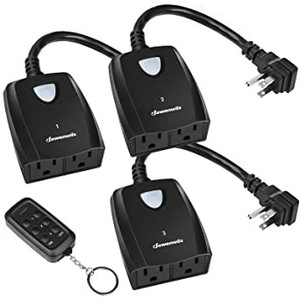 lot 4875 image: Dewenwils 3 outlet remote control system indoor outdoor