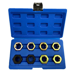 lot 4880 image: 8 piece axle spindle rethreading set thread restore rethread tool with case