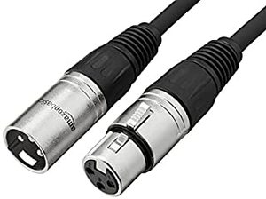 lot 12196 image: Amazon Basics XLR Male to Female Microphone Cable - 6 Feet, Black (B01JNLTTKS)
