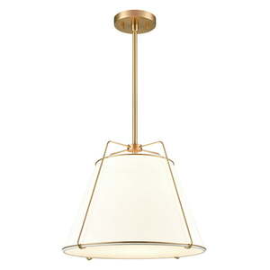 lot 12248 image: Light Society Emilio 15 Chandelier in Antique BrassWhite