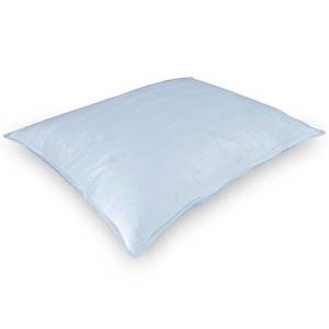 lot 12589 image: Extra Soft Stomach Sleeper Blue Damask Cotton White Down Pillow- Retail$99.99