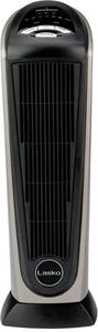 lot 3721 image: Lasko - Ceramic Tower Space Heater with Remote Control - BlackSilver
