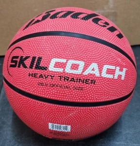 lot 3729 image: Baden Skill Coach Heavy Trainer Rubber Basketball Red 28.5