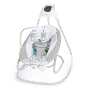 lot 7005 image: Ingenuity 2-in-1 Multi-Direction Compact Baby Swing & Rocker with Vibrations - Raylan