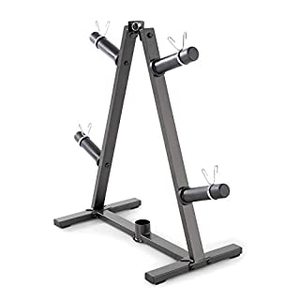 lot 12223 image: Marcy Home Gym A-frame Organizer for 2-Inch Olympic Weight Plates and Bar, 300 lbs Capacity PT-5740 (B07JVKYCQL)